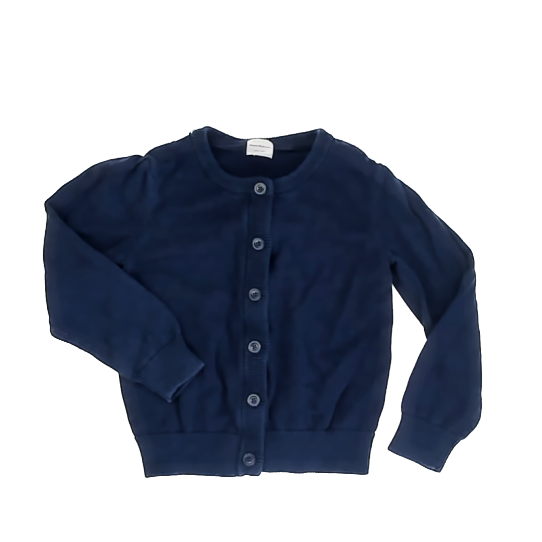 Hanna Andersson Girls Navy Cardigan Size: 6-7 Years Navy