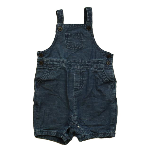 Janie and Jack Boys Navy Overall Shorts Size: 6-12 Months Navy