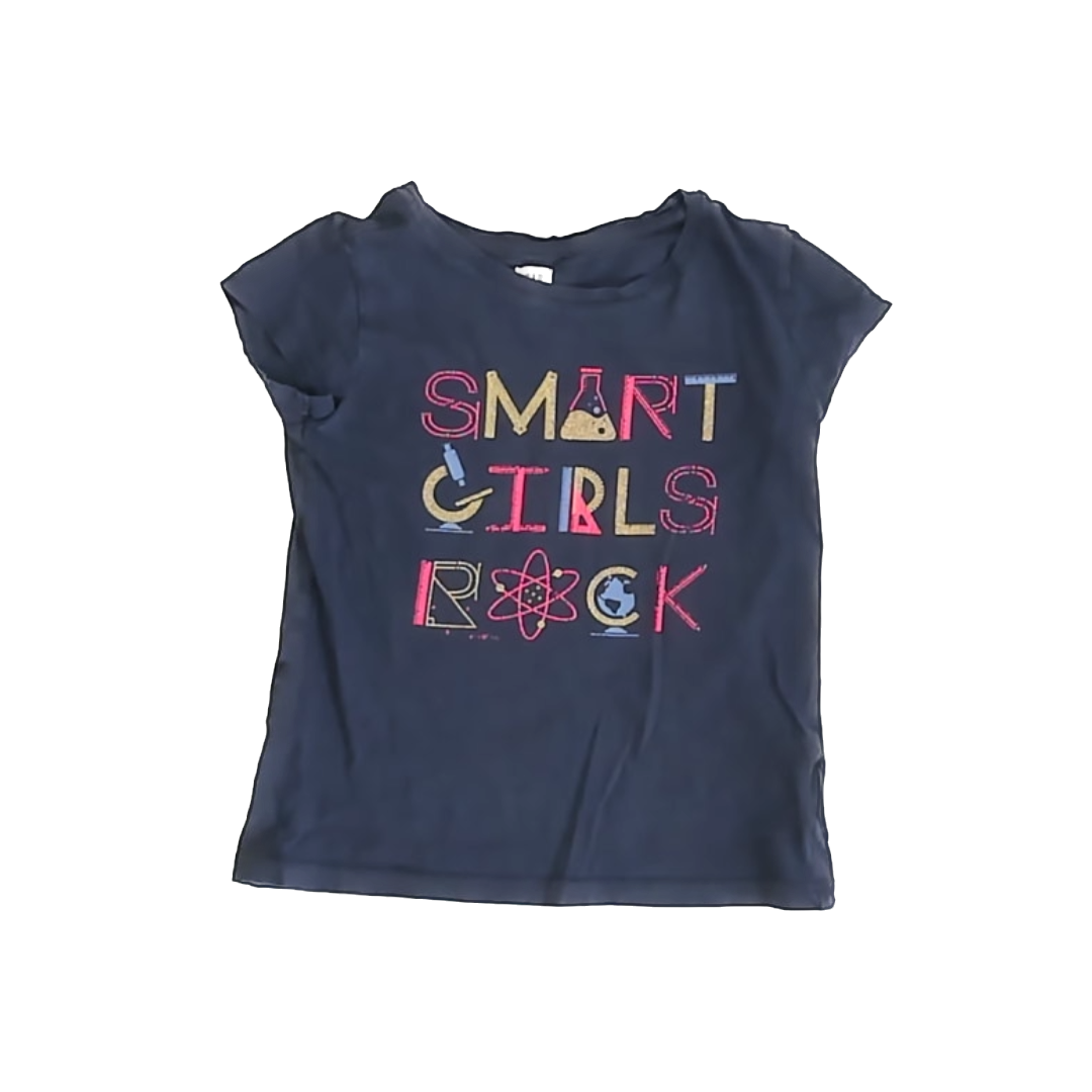 Gap Girls Navy T-Shirt Size: 6-7 Years Navy