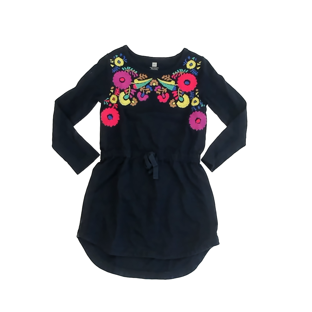 Tea Collection Girls Navy Dress Size: 5T Navy