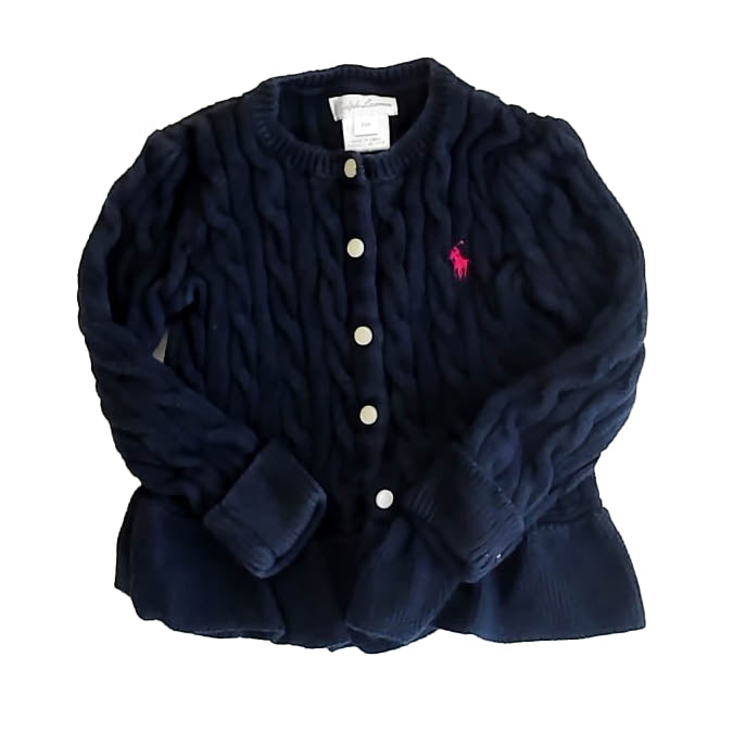 Ralph Lauren Girls Navy Cardigan Size: 24 Months Navy