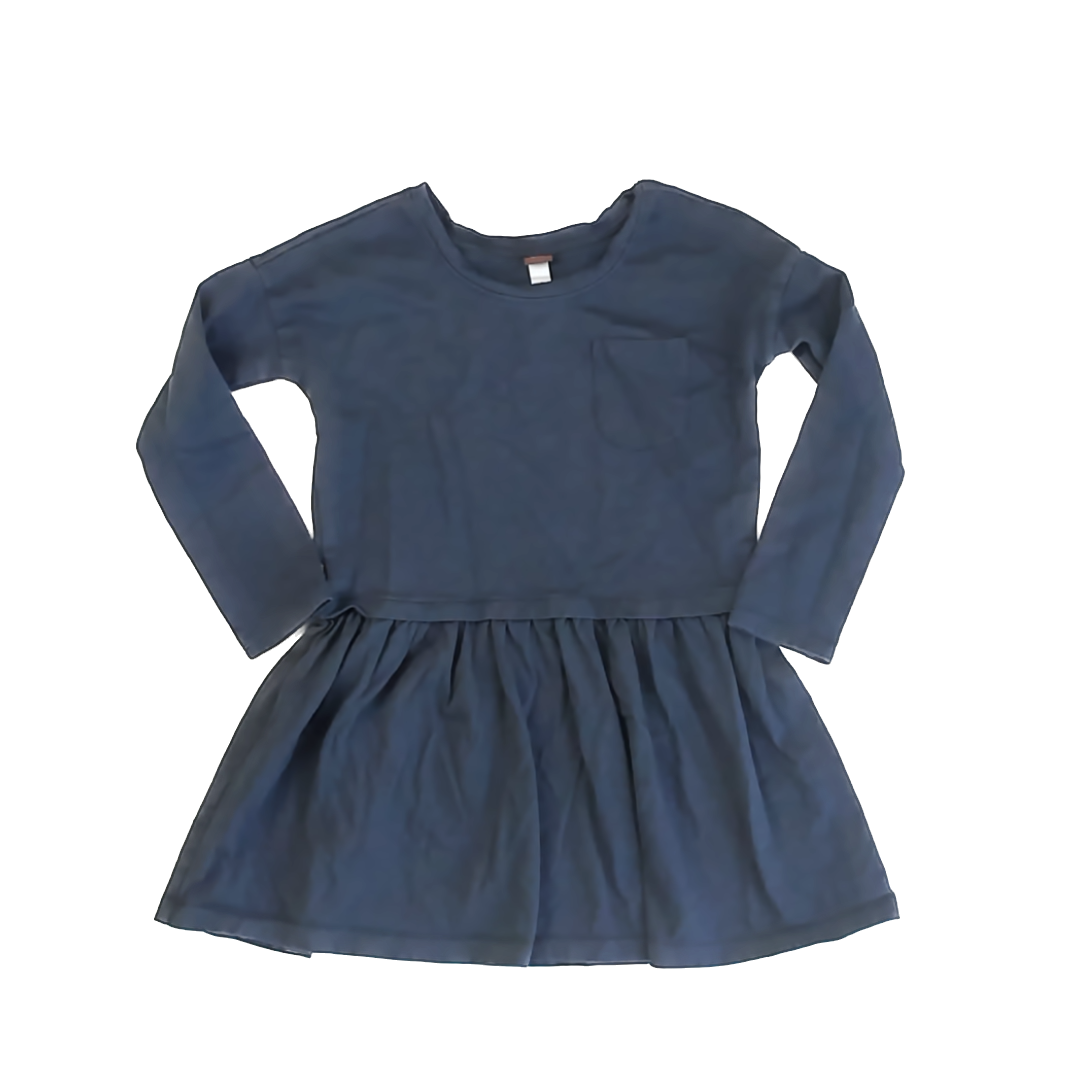 Tea Collection Girls Navy Dress Size: 6 Years Navy