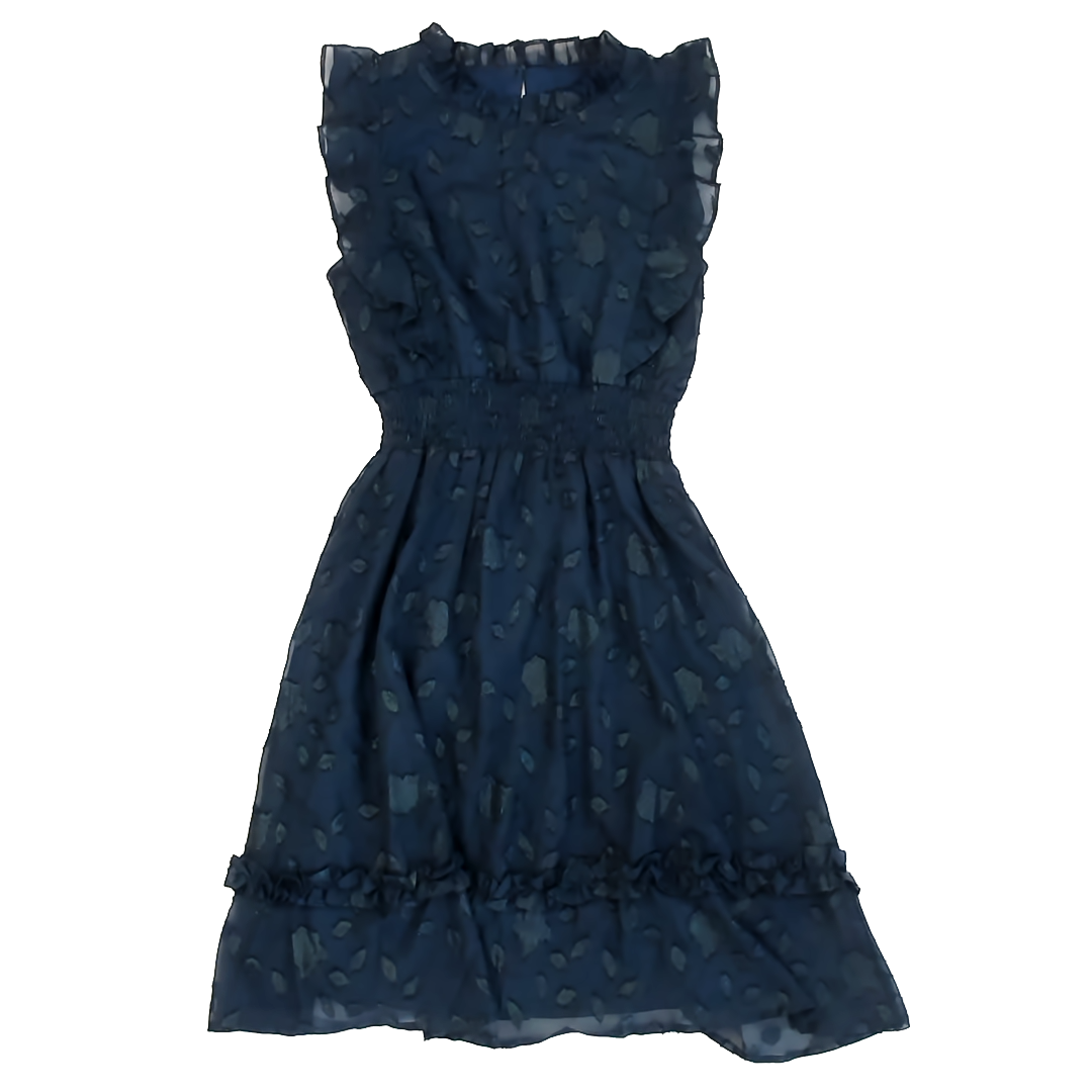 Aqua Girls Girls Navy Dress Size: XL (14-16) Navy