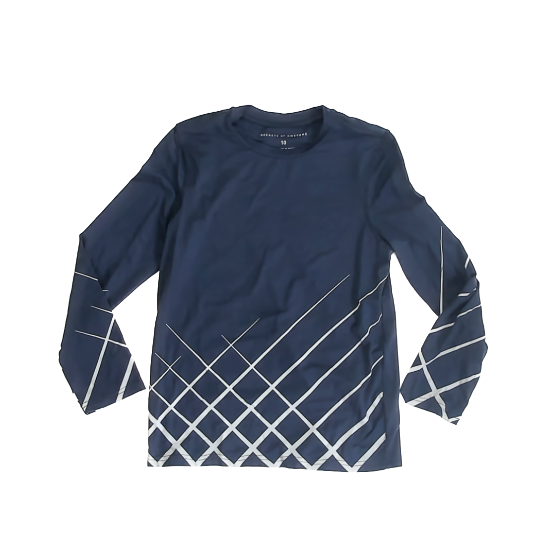 Rockets Of Awesome Boys Navy Athletic Top Size: 10 Years Navy