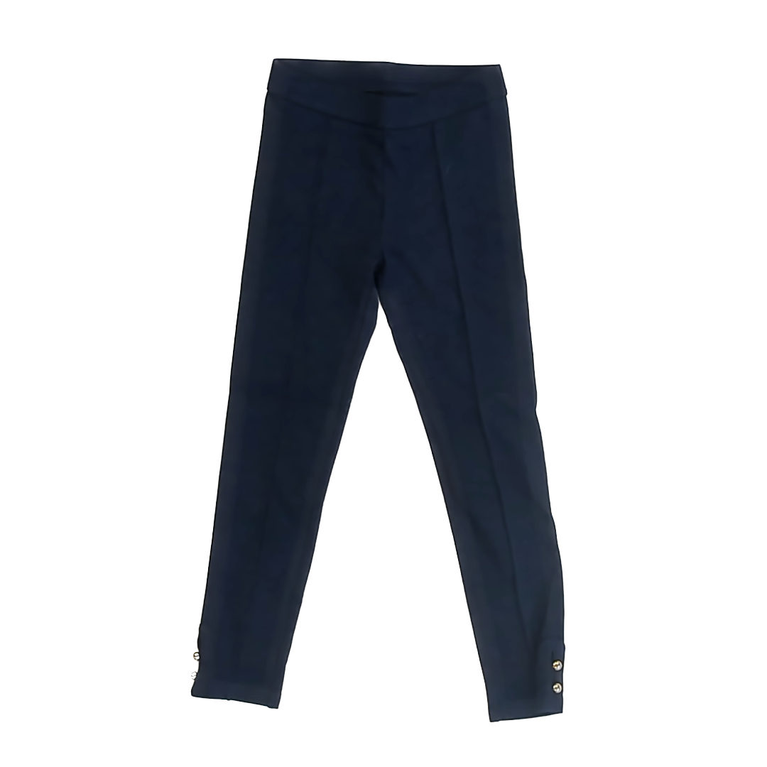 Janie and Jack Girls Navy Leggings Size: 7 Years Navy