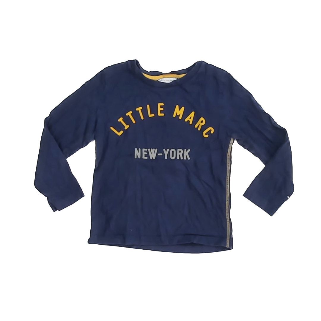 Little Marc Jacobs Boys Navy Long Sleeve T-Shirt Size: 6 years Navy