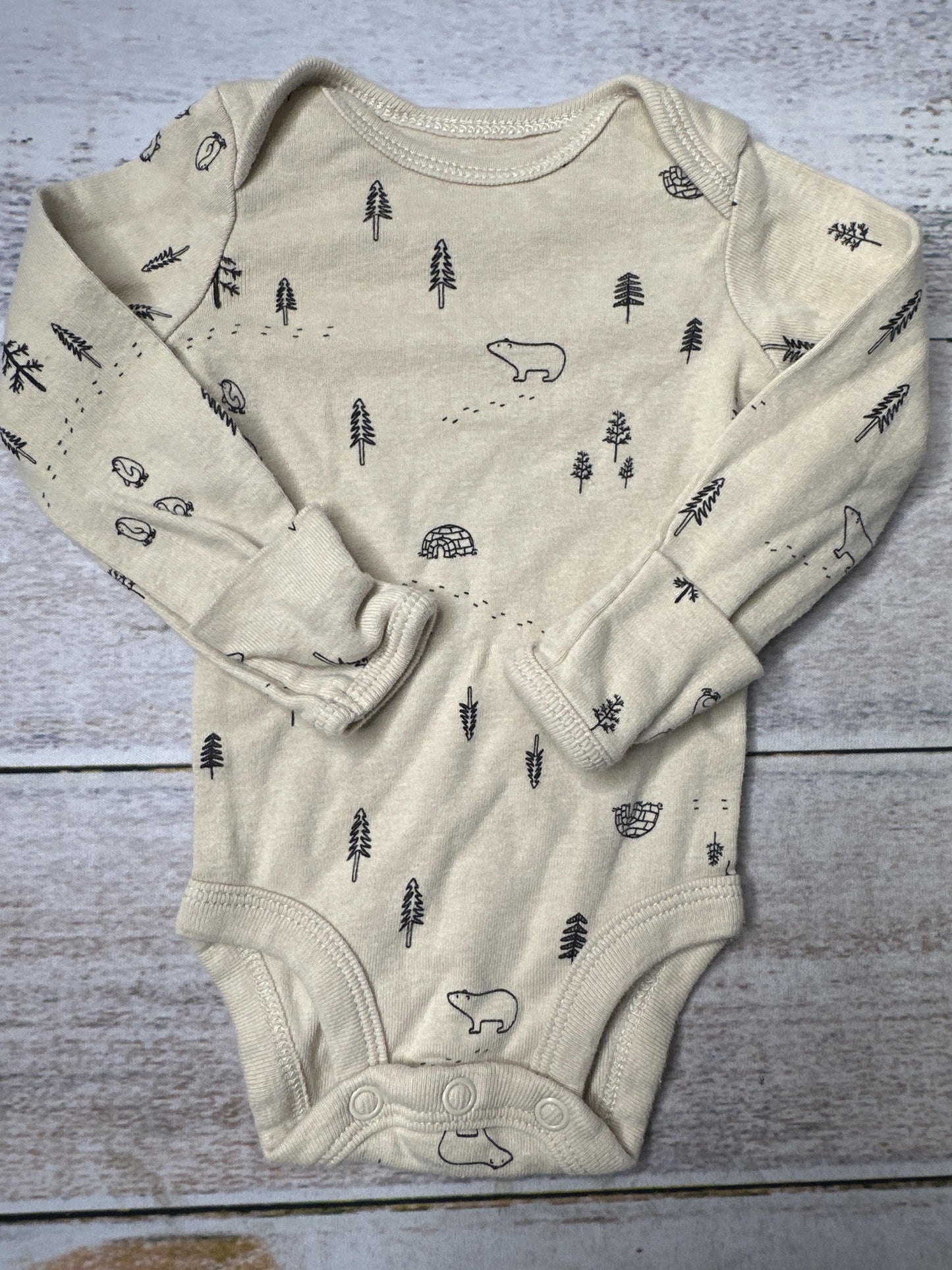 Unisex Button Down Short Sleeve Size: Newborn