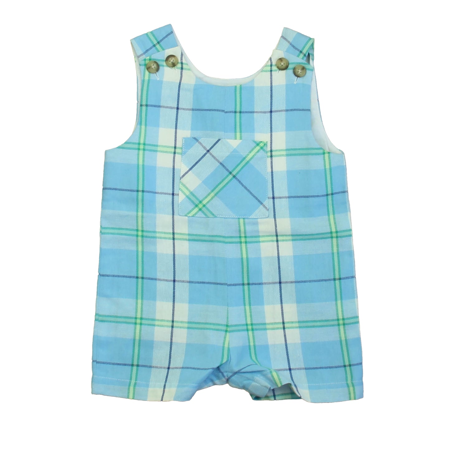 Classic Prep Boys Noroton Gingham Romper Size: 9-12 Months Noroton Gingham