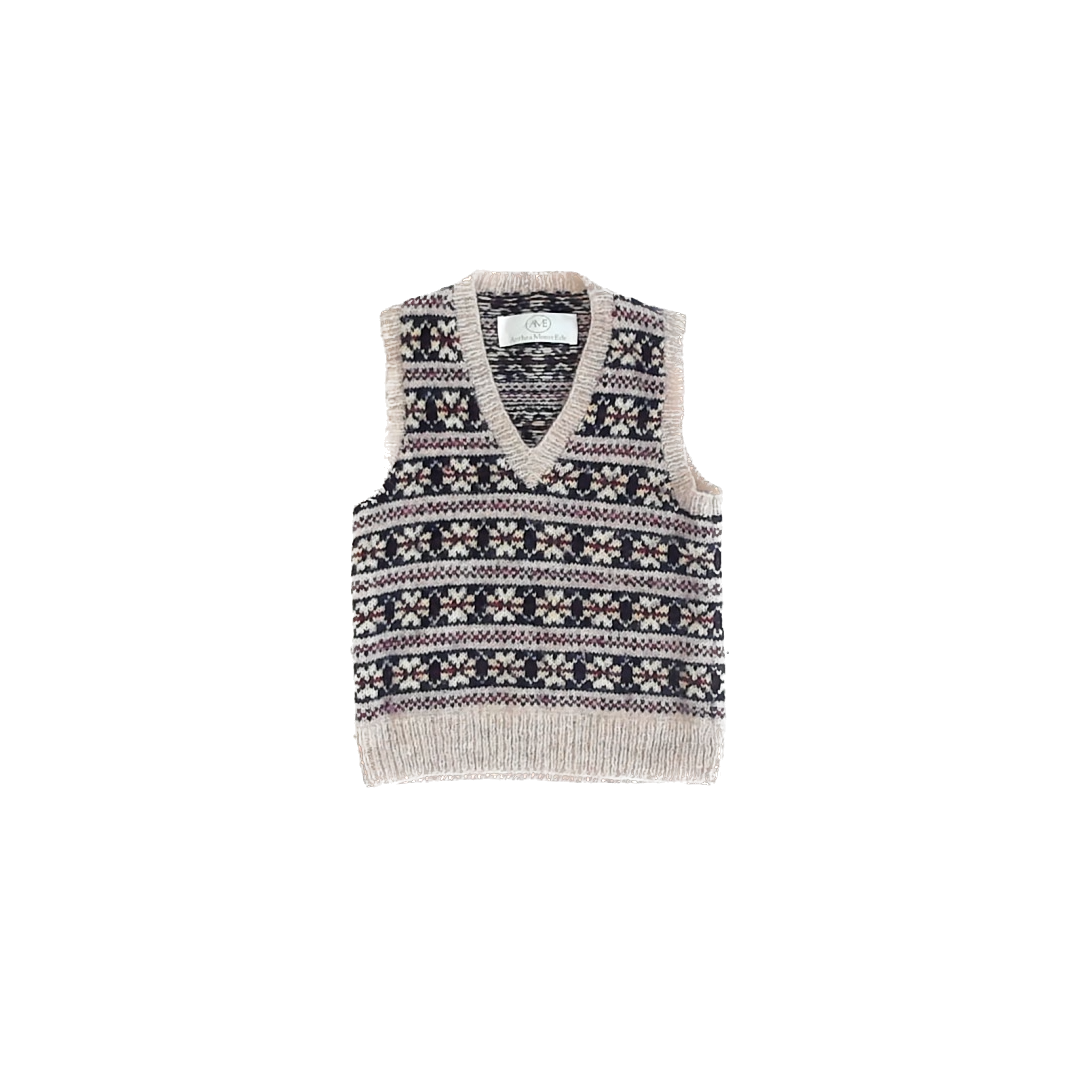 Anthea Moore Ede Unisex Oatmeal | Havy Sweater Vest Size: *5-6 Years Oatmeal | Havy