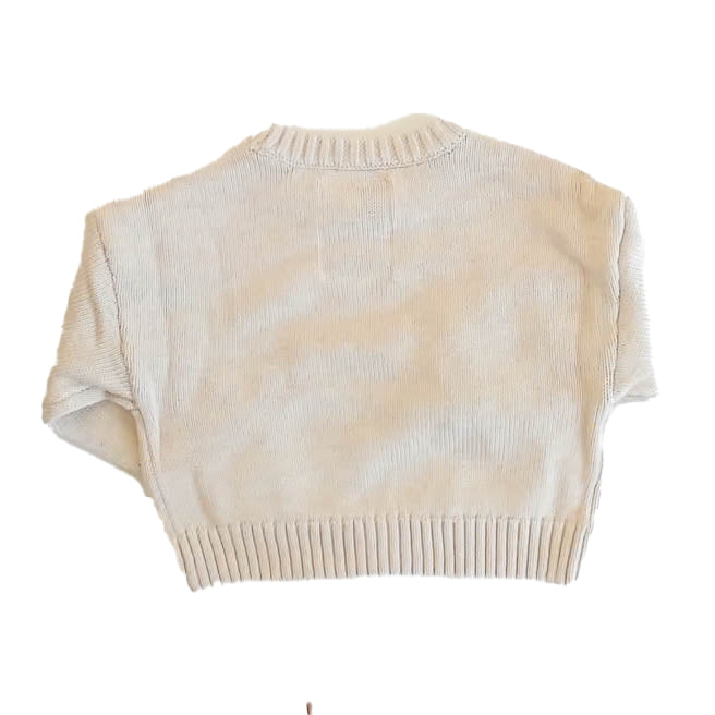 Tea Collection Girls Oatmeal Sweater Size: 6-9 Months Oatmeal
