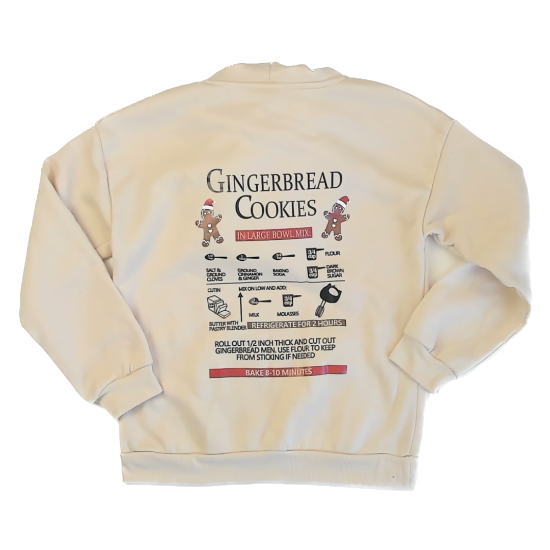 Shein Unisex Off-White Gingerbread Hoodie Size: 10-12 Years Off-White Gingerbread