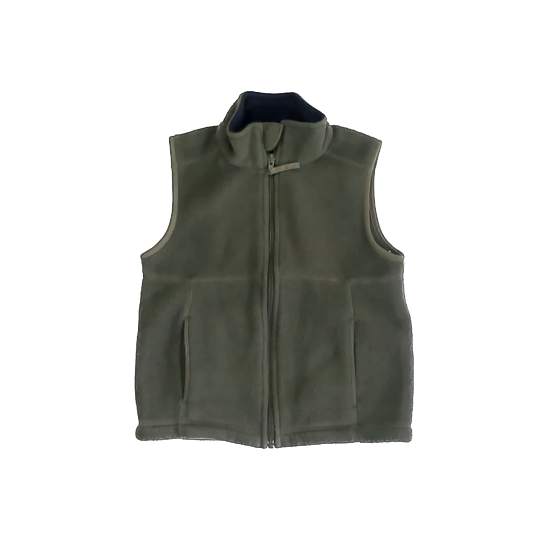 LL Bean Boys Olive Fleece Vest Size: 6 Years Olive Fleece