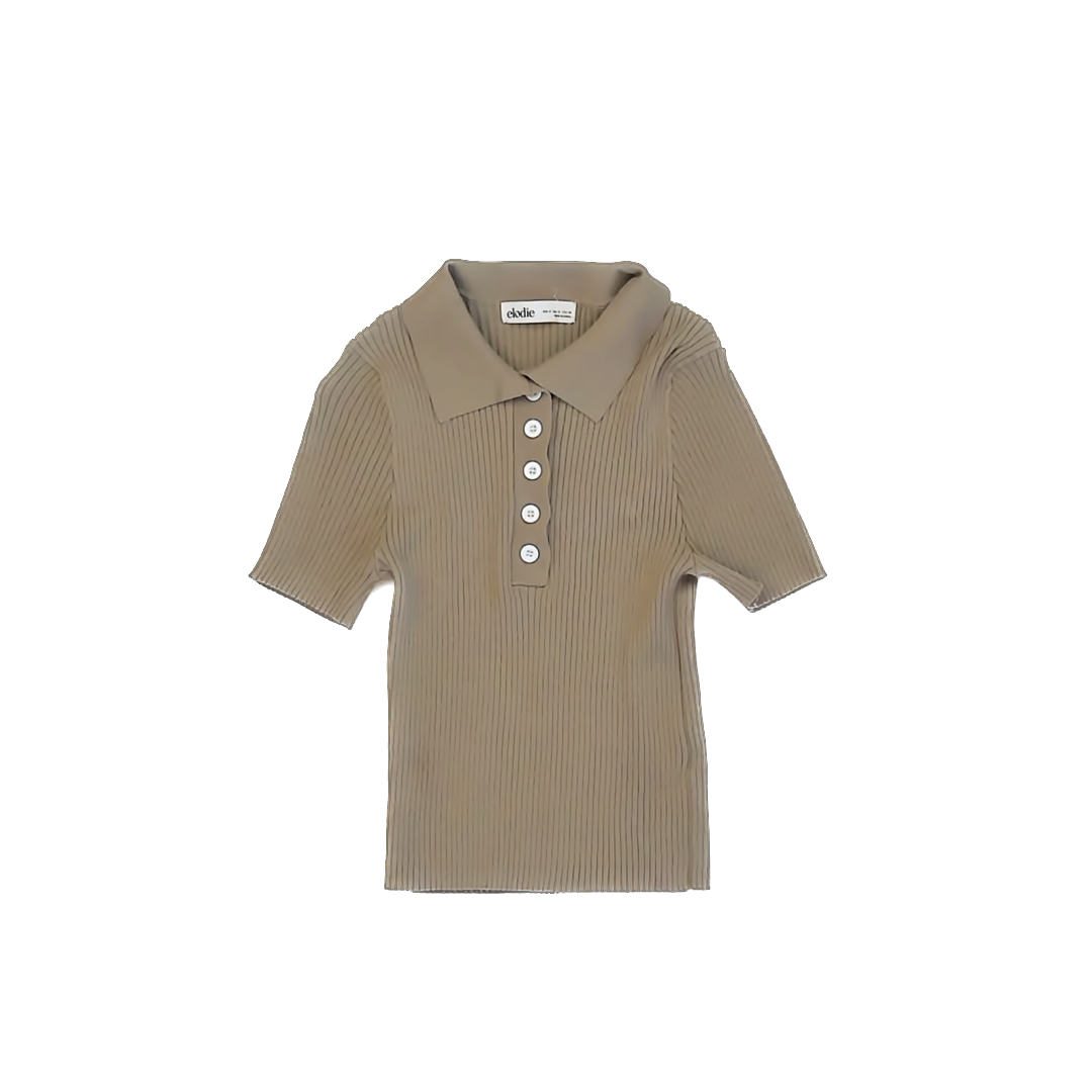 Elodie Girls Olive Green Short Sleeve Shirt Size: M Olive Green