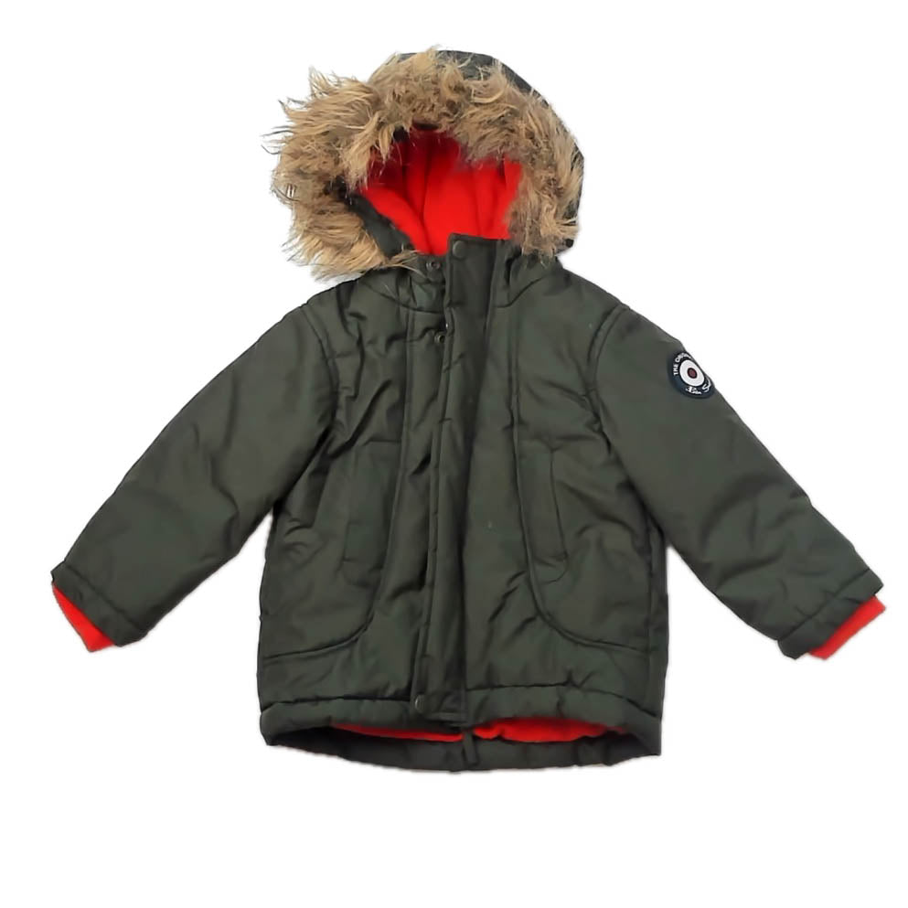 Ben Sherman Boys Olive | Orange Winter Coat Size: 24 Months Olive | Orange