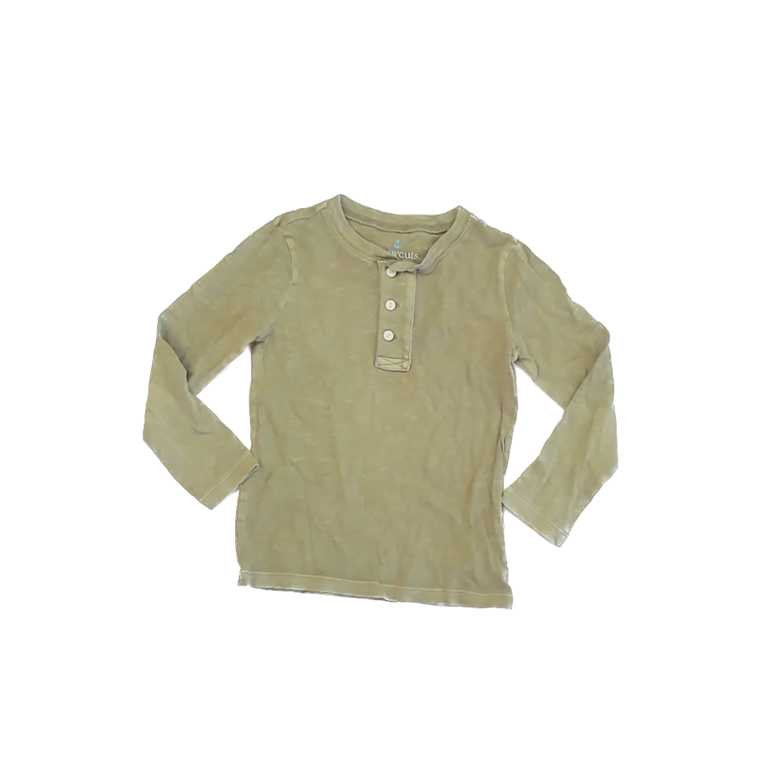 Crewcuts Boys Olive Long Sleeve T-Shirt Size: 4-5T Olive