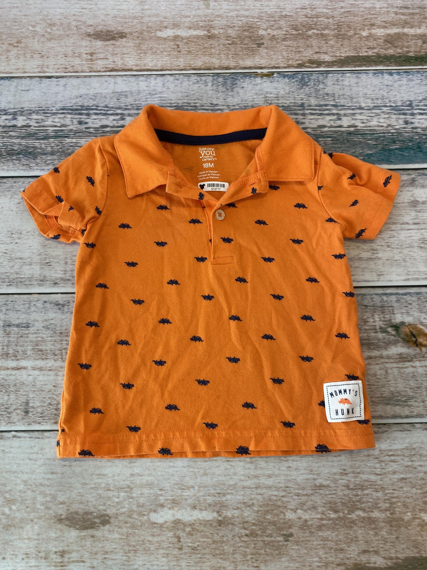 Carters Boys orange | Dinosaur T-Shirt Size: 18 months orange | Dinosaur