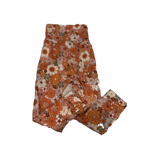 Little Lucca Love Girls orange | Flowers Pants Size: 4T orange | Flowers