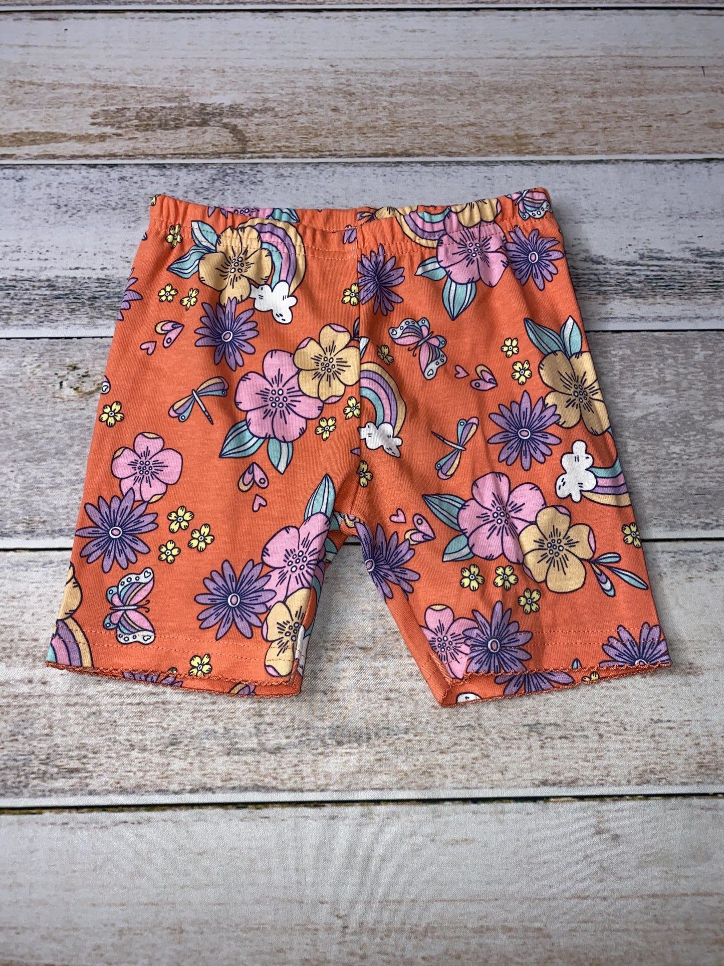 Carters Girls orange | Flowers Shorts Size: 4T orange | Flowers