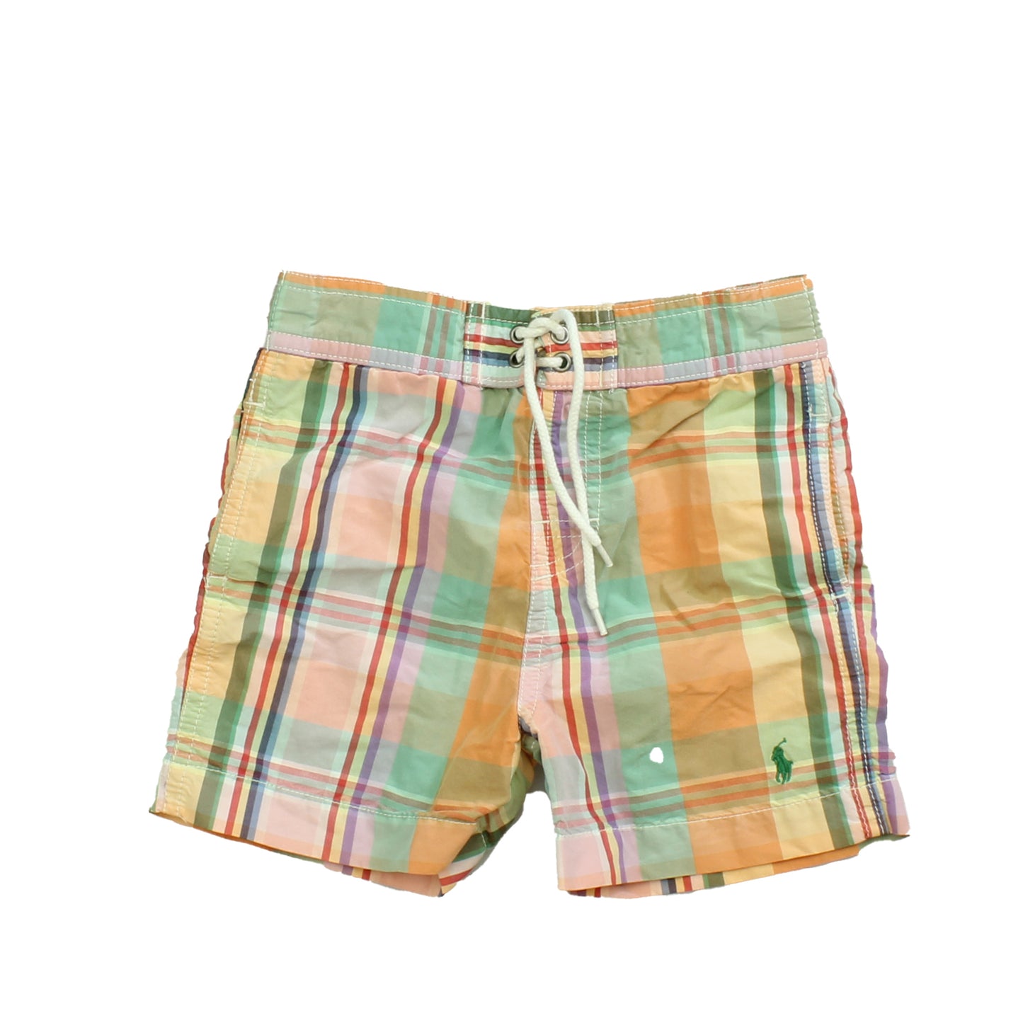 Ralph Lauren Boys Orange | Green Plaid Trunks Size: 12 Months Orange | Green Plaid