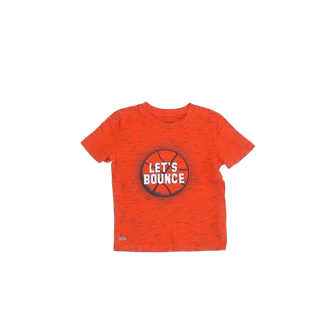 Jumping Beans Boys Orange | Grey T-Shirt Size: 4T Orange | Grey