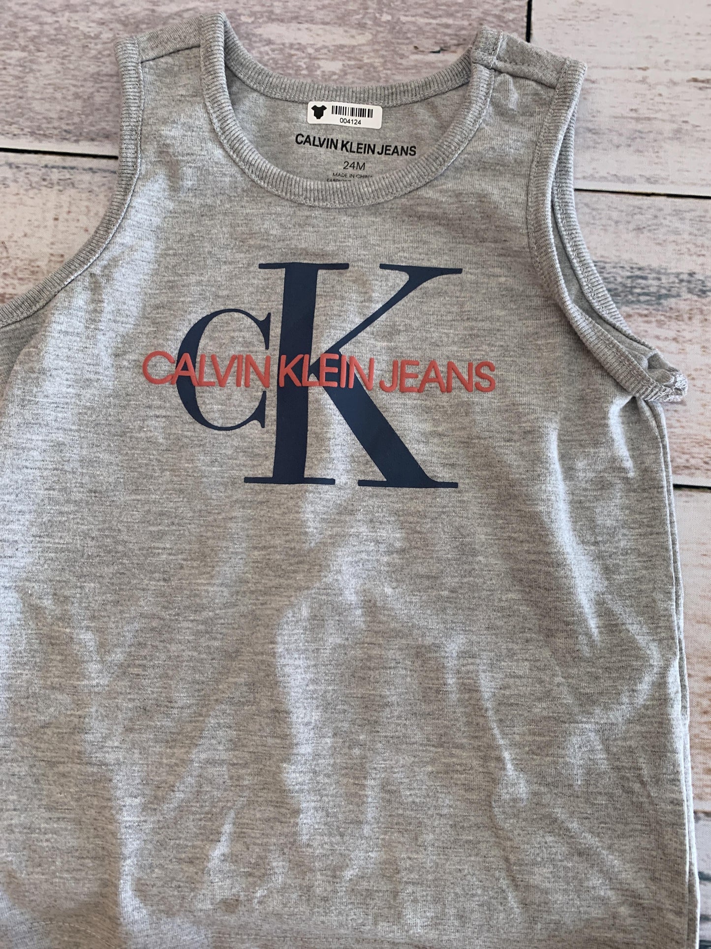 Boys orange | Grey Tank Top Size: 24 months orange | Grey