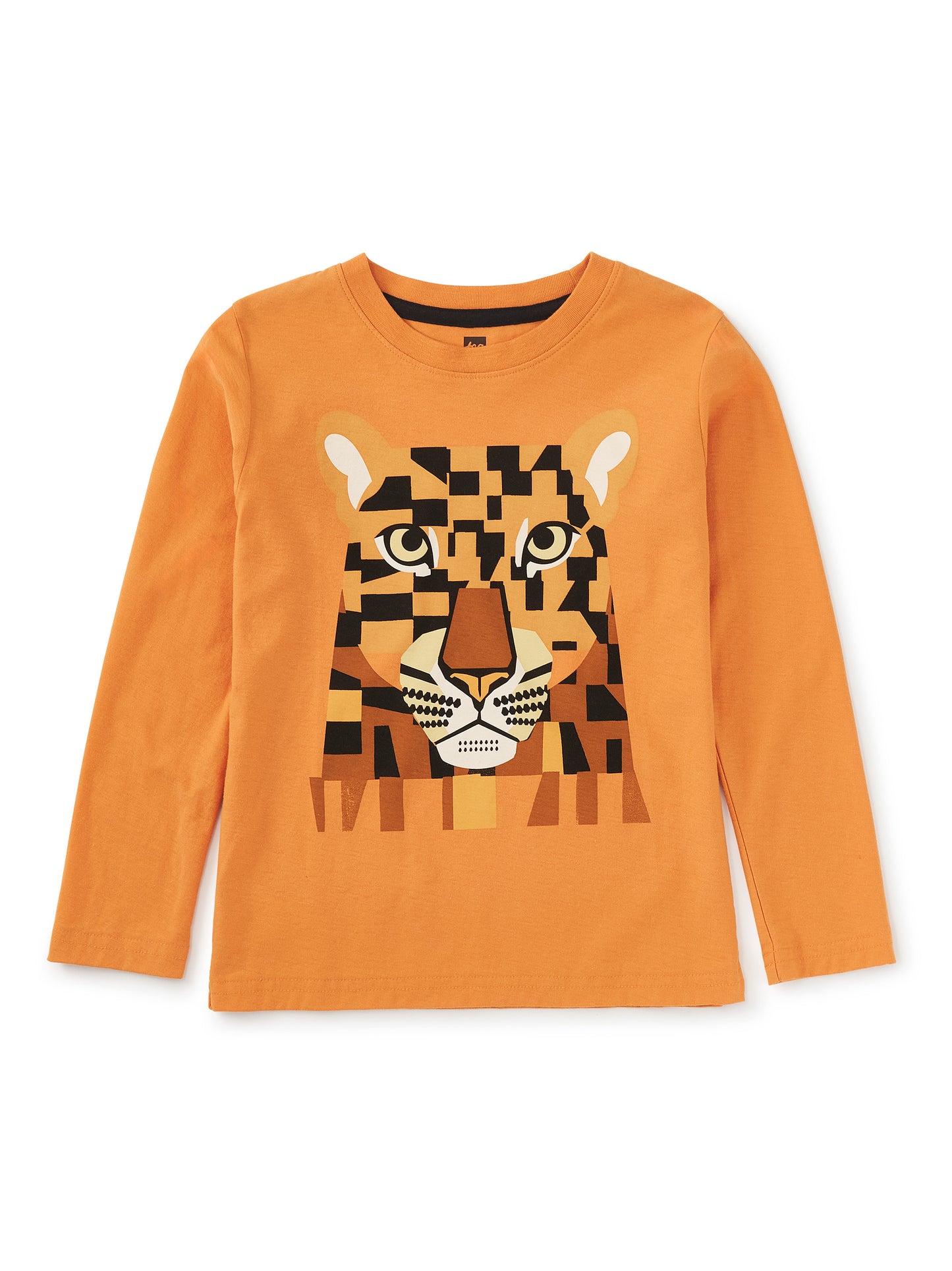Tea Collection Boys Orange Leopard Long Sleeve T-Shirt Size: 5T Orange Leopard