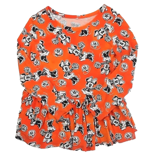 Posh Peanut Girls Orange Minnie Long Sleeve Shirt Size: 3-4T Orange Minnie