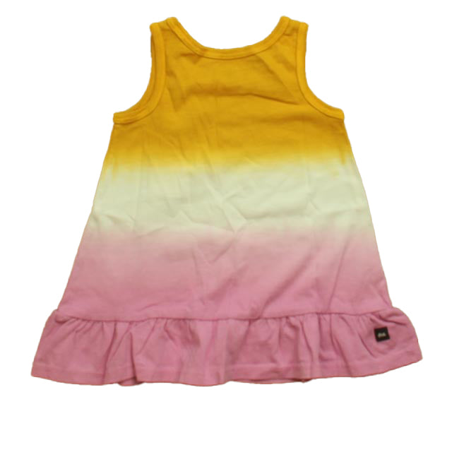 Tea Girls Orange | Pink | White Dress Size: 9-12 Months Orange | Pink | White