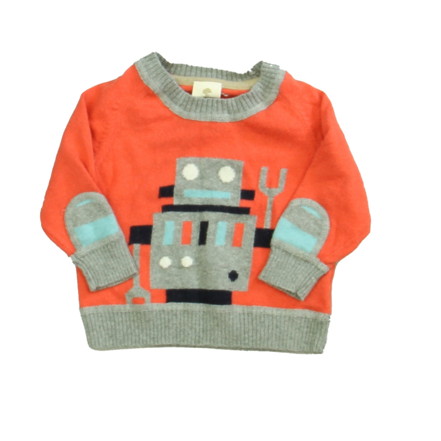 Tucker + Tate Boys Orange | Robots Sweater Size: 3 Months Orange | Robots