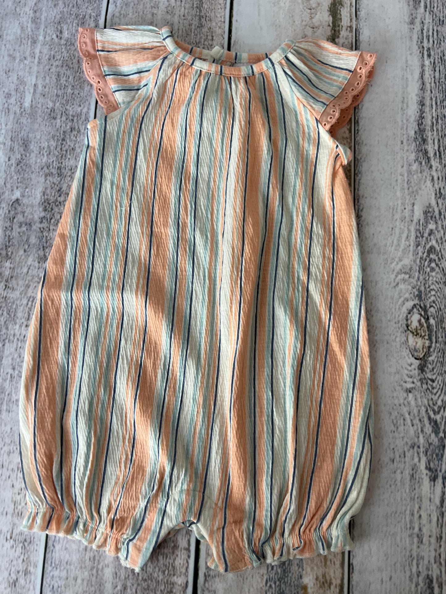 Just Born Boys orange | Stripe Romper Size: 18 months orange | Stripe