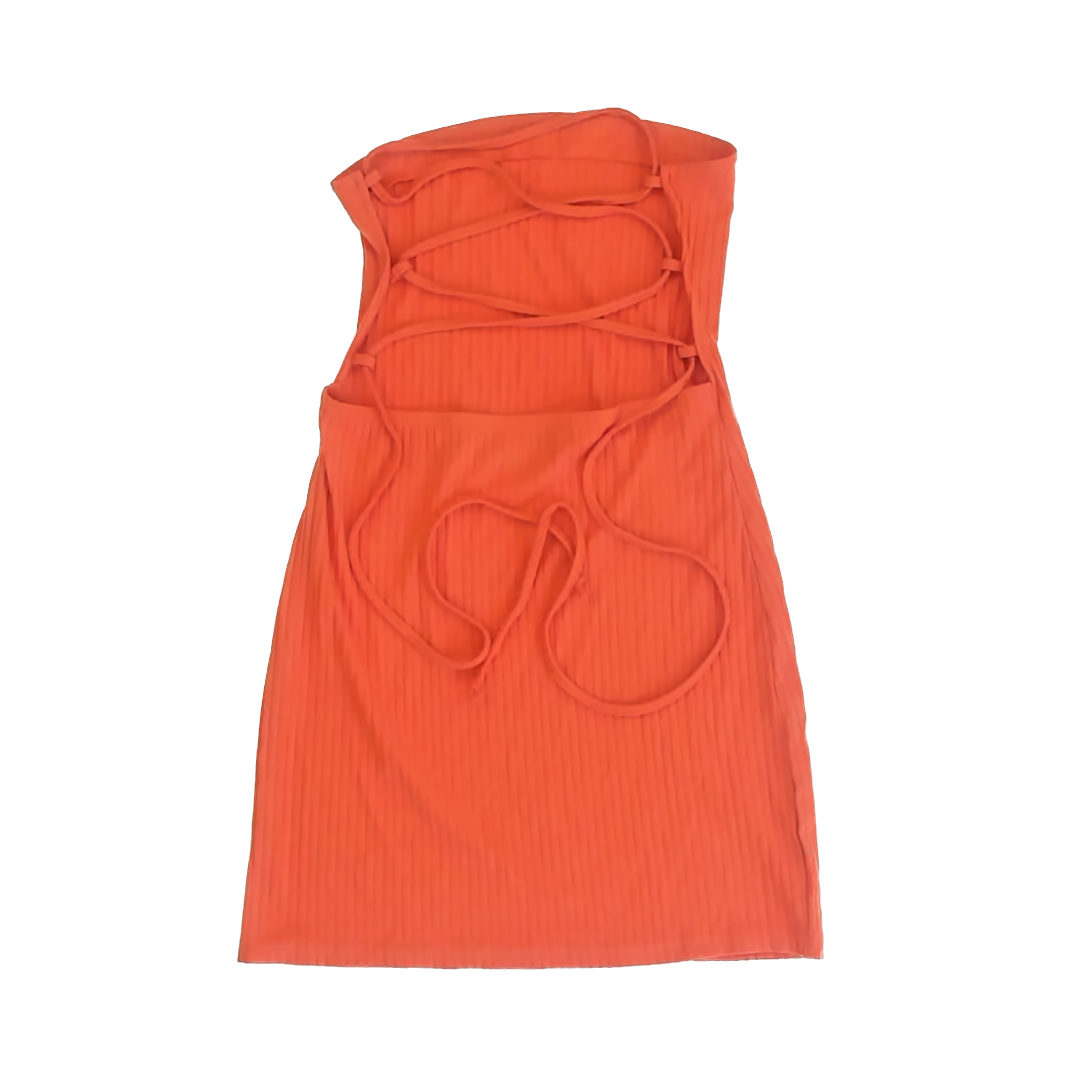 Love University Girls Orange Dress Size: Junior M Orange