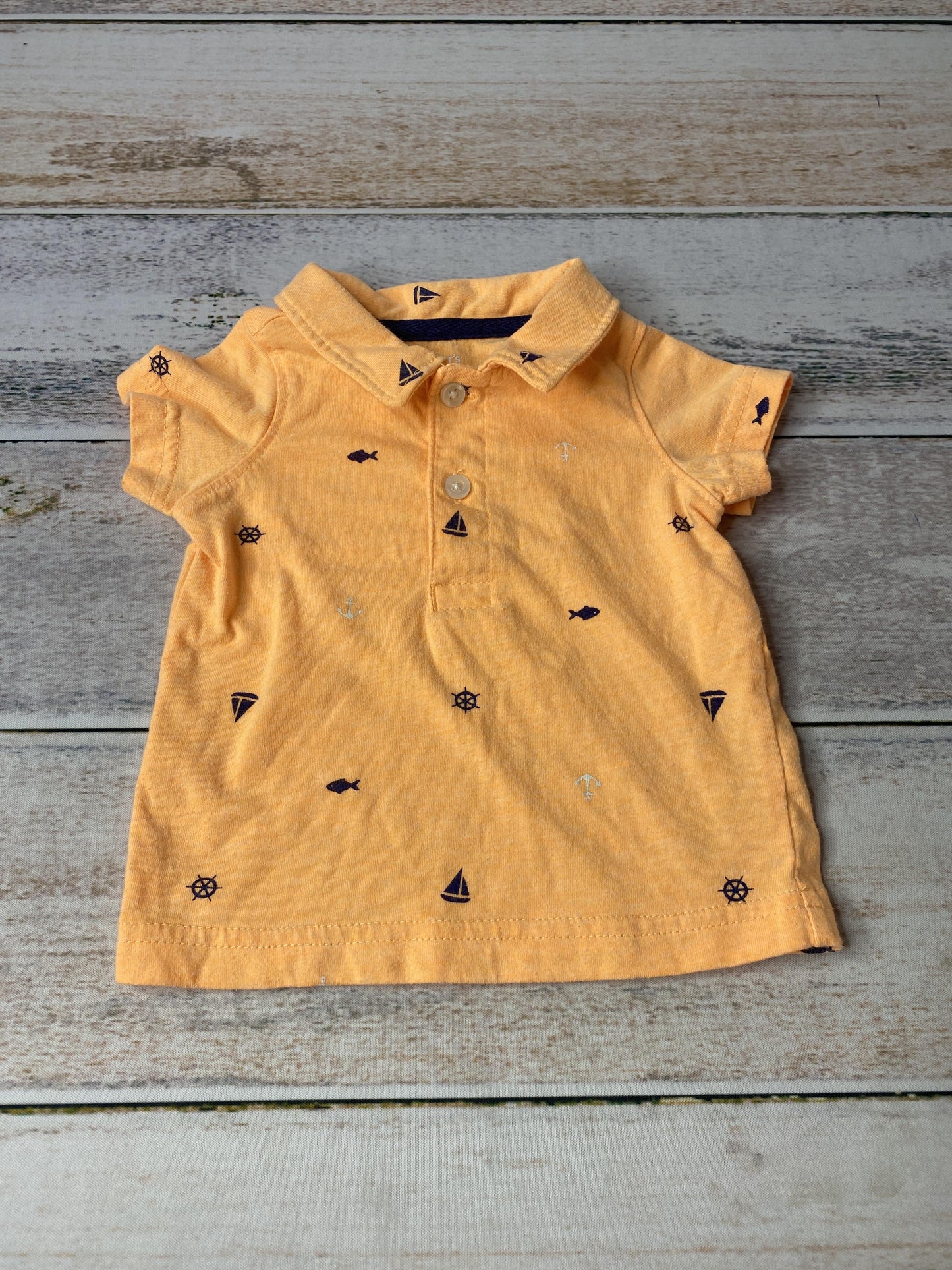 Carters Boys orange Polo Shirt Size: 3 months orange