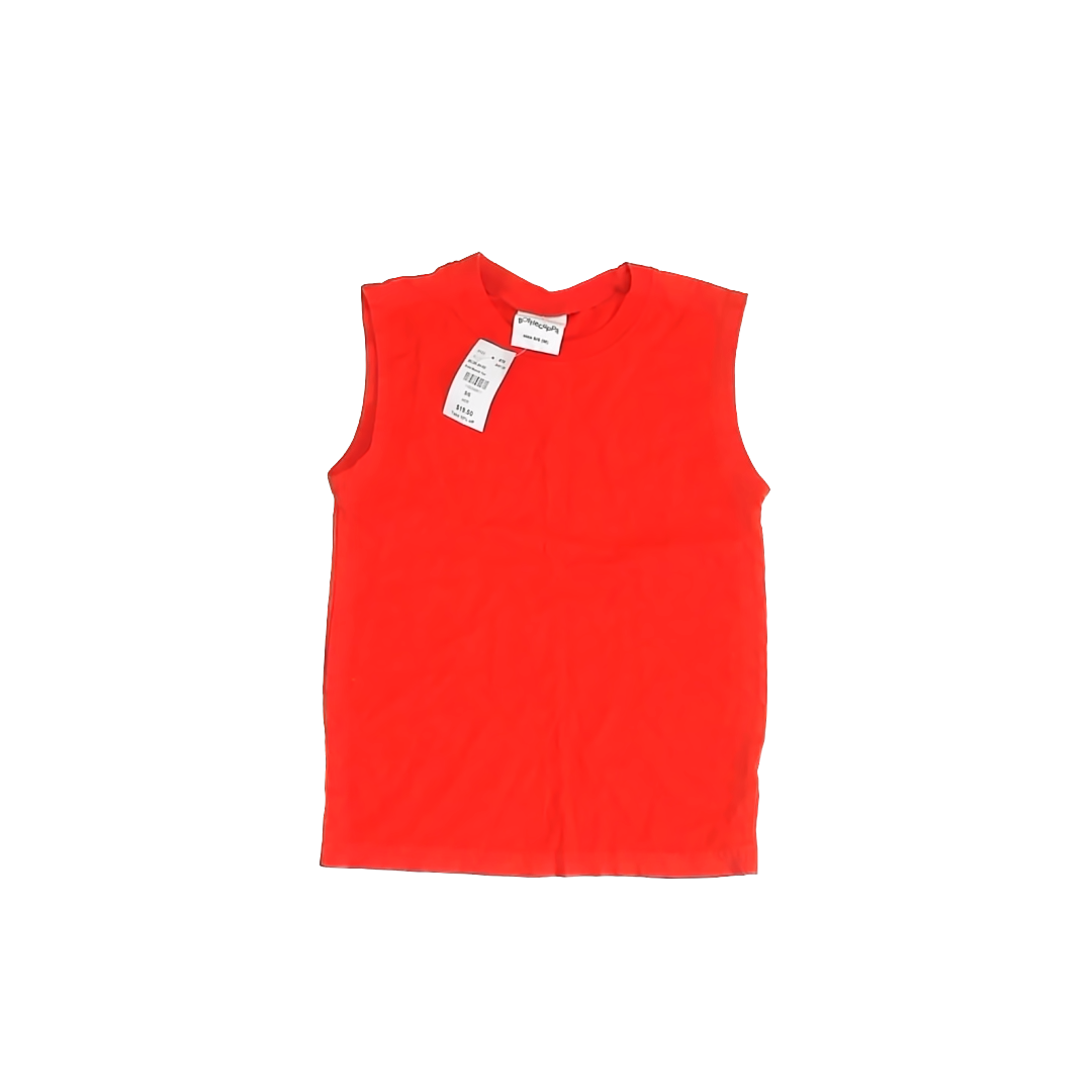 Bottlecapps Boys Orange Tank Top Size: M (5/6) Orange