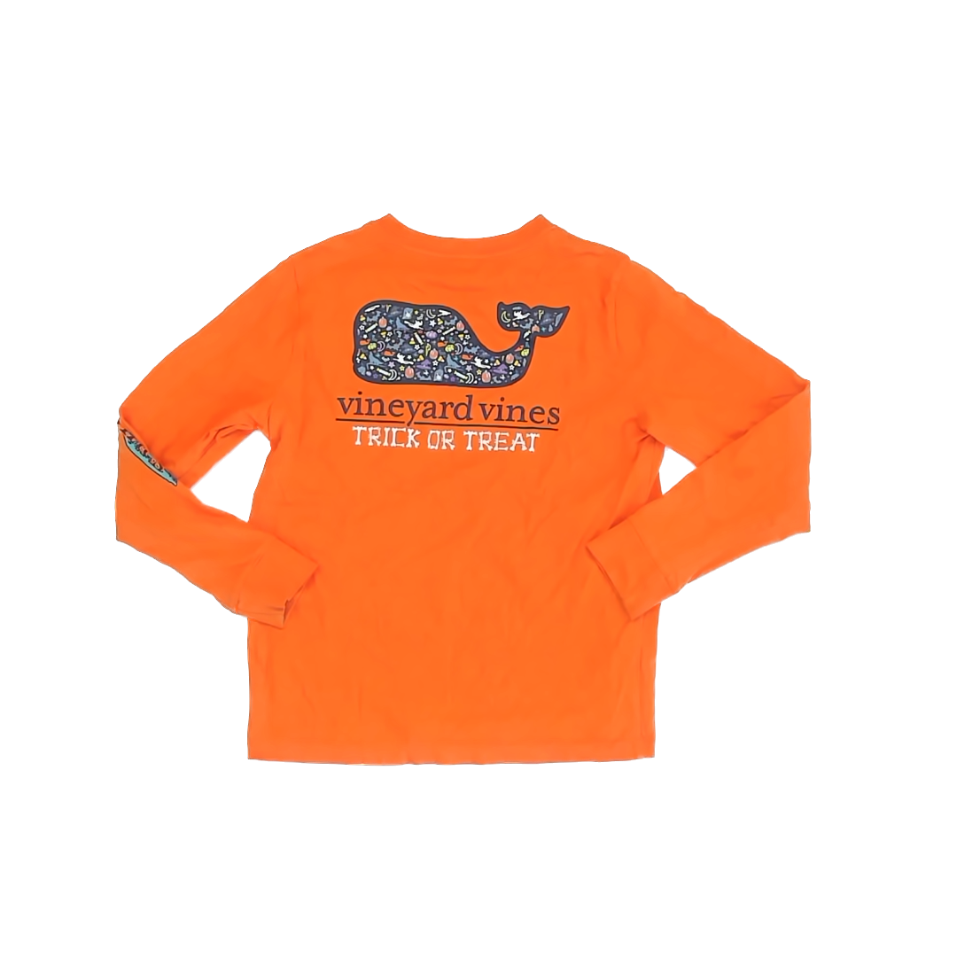Vineyard Vines Boys Orange Long Sleeve T-Shirt Size: 7 Orange
