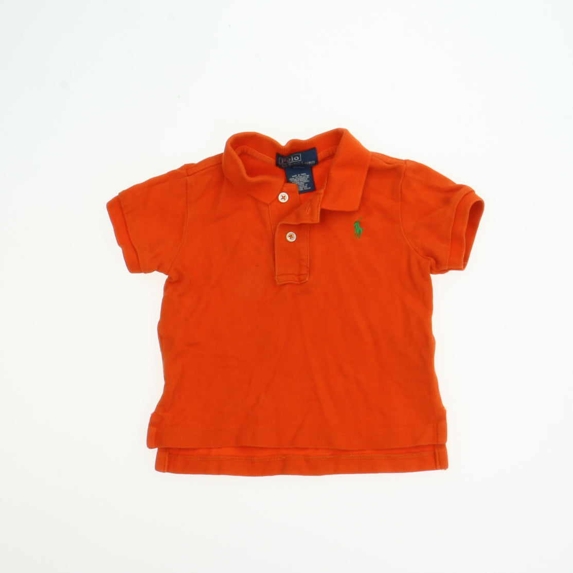 Ralph Lauren Boys Orange Polo Shirt Size: 9M Orange