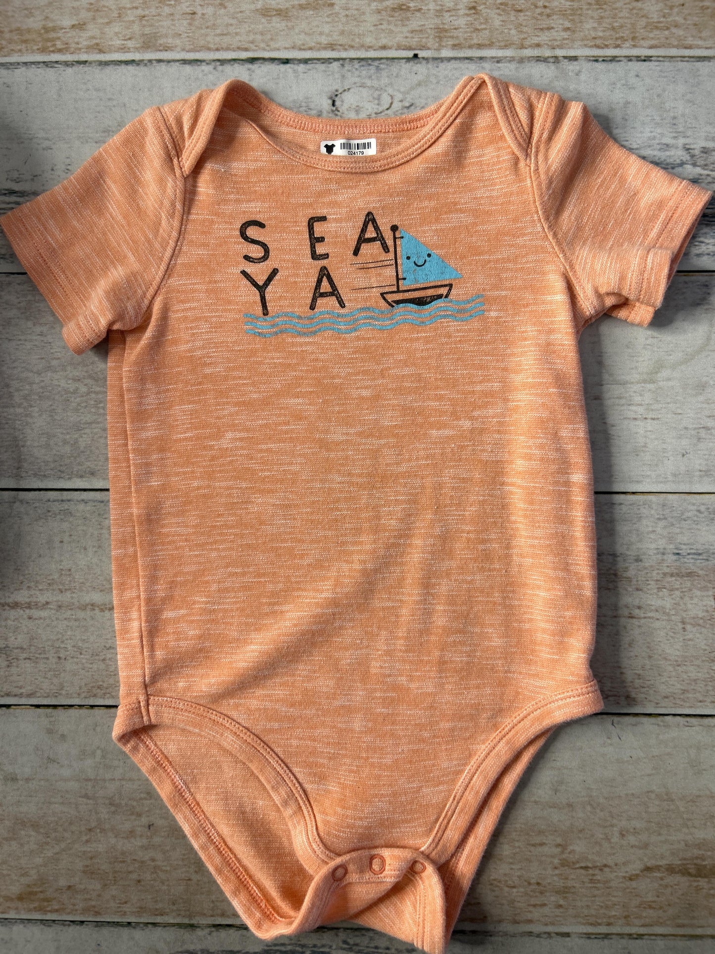 Unisex orange Onesie Size: 24 months orange