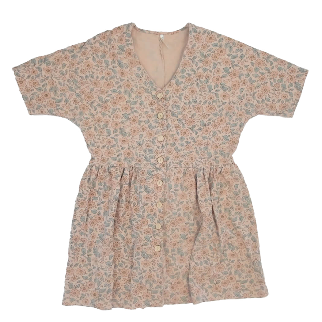 Rylee + Cru Girls Pale Pink Floral Dress Size: Womens XS Pale Pink Floral