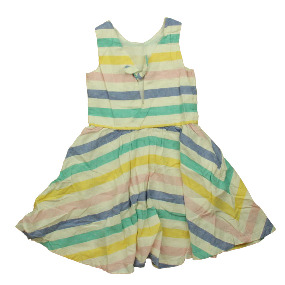 Tea Collection Girls Pastel Stripe Dress Size: 7 Years Pastel Stripe