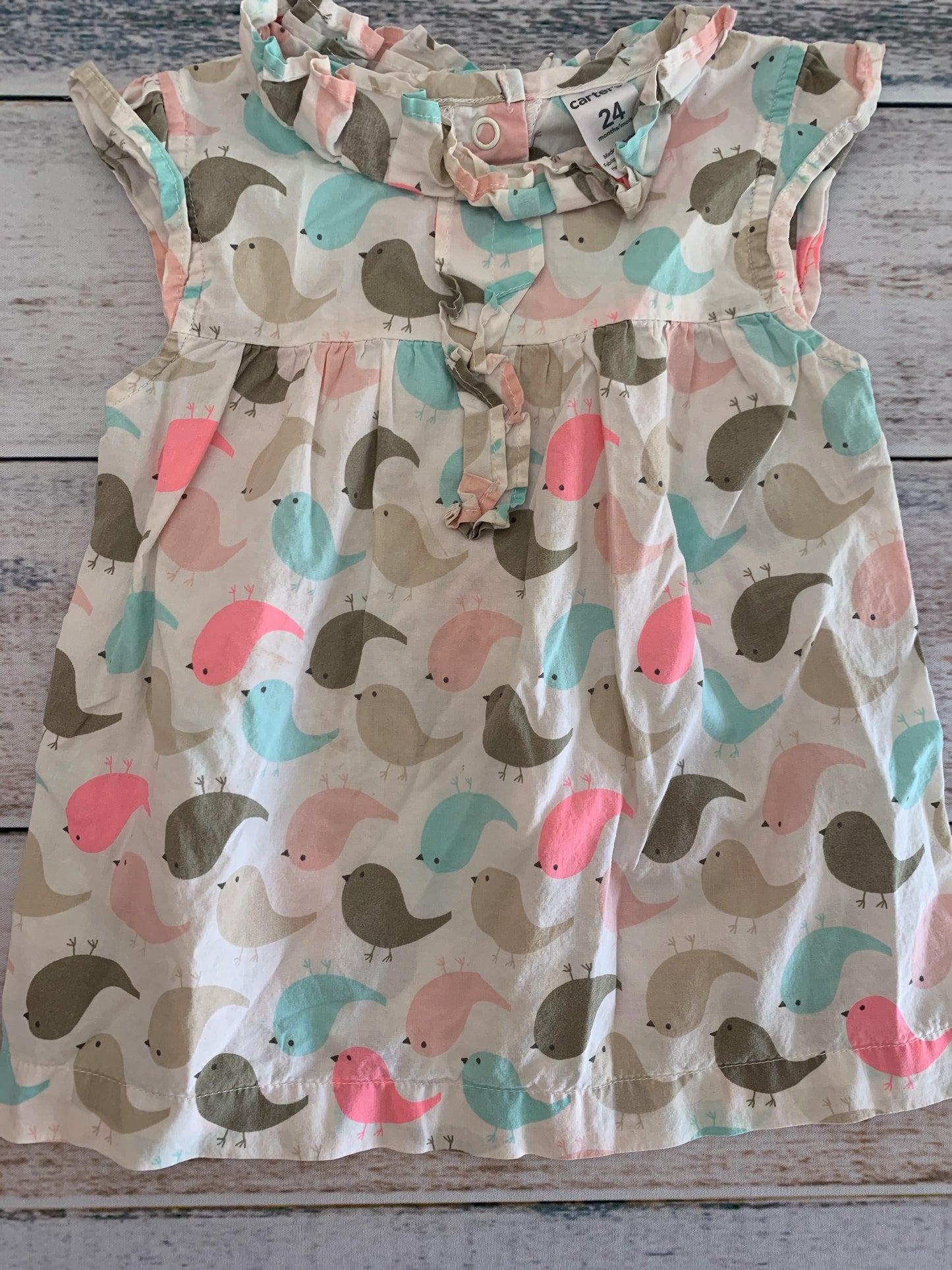 Carters Girls Pattern Dress Size: 24 months Pattern