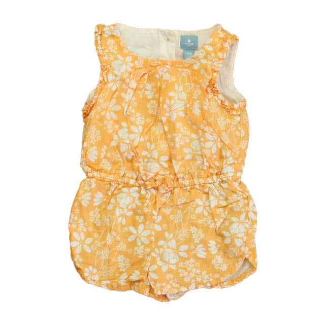 Gap Girls Peach Floral Romper Size: 12-18 Months Peach Floral