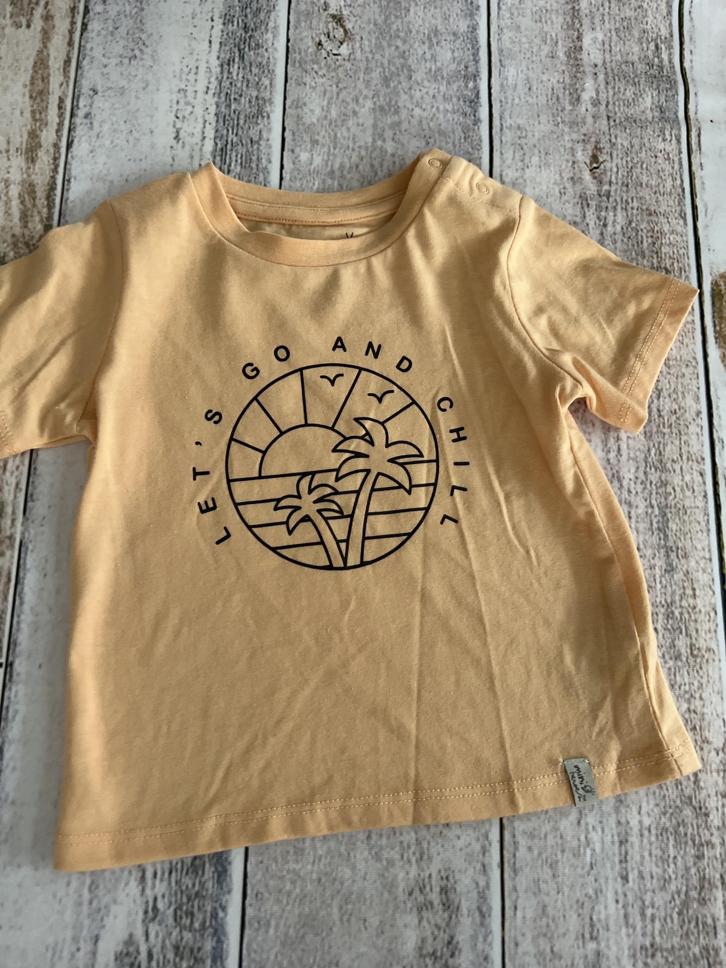 Mini Heroes Boys Peach | Graphic T-Shirt Size: 24 months Peach | Graphic