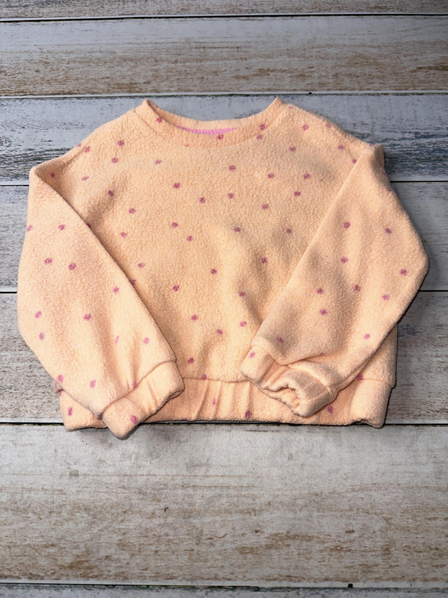 Cat & Jack Girls Peach | pink | polka dot Sweater Size: 3T Peach | pink | polka dot