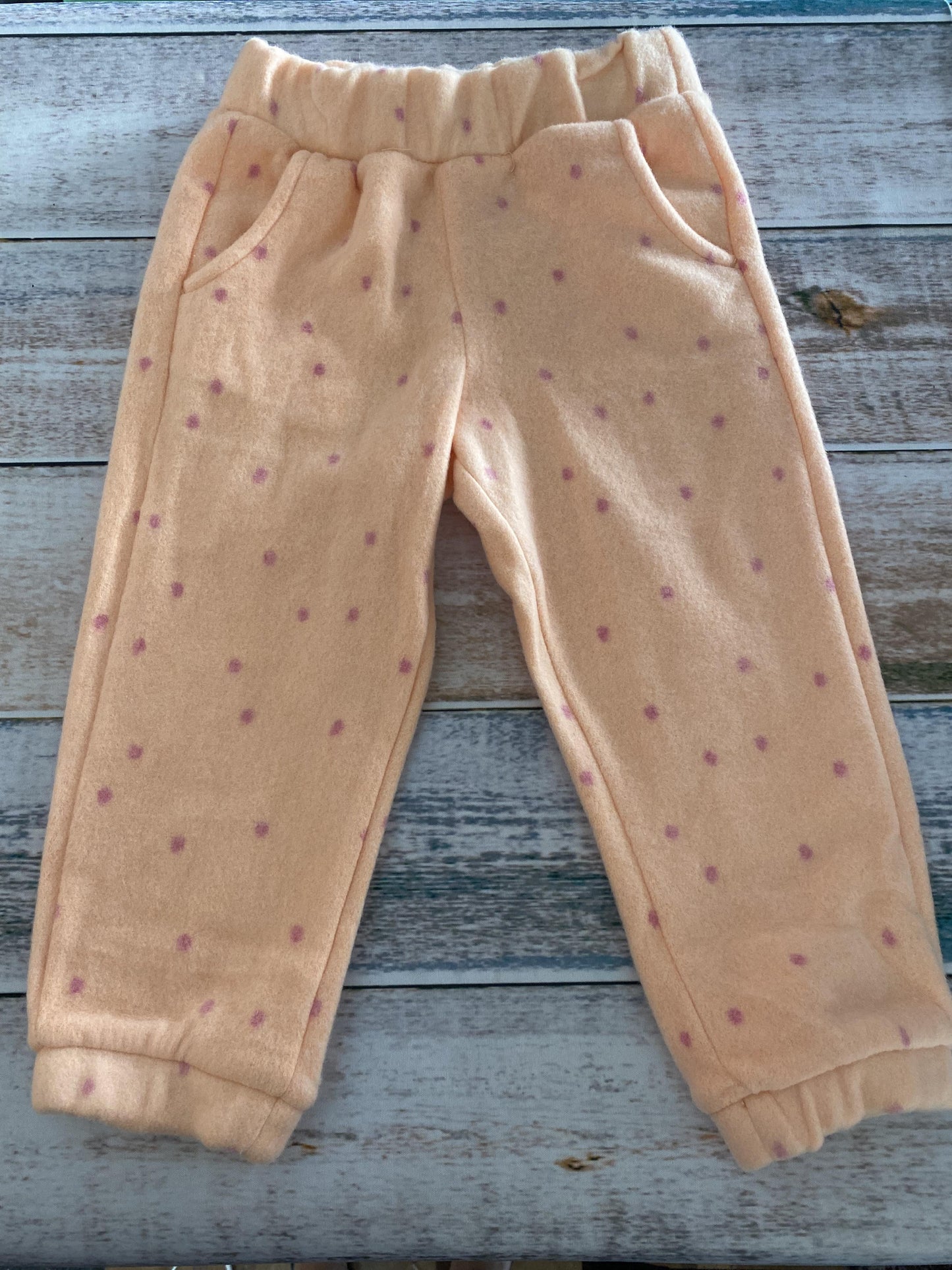 Cat & Jack Girls Peach | pink | polka dot Pants Size: 3T Peach | pink | polka dot