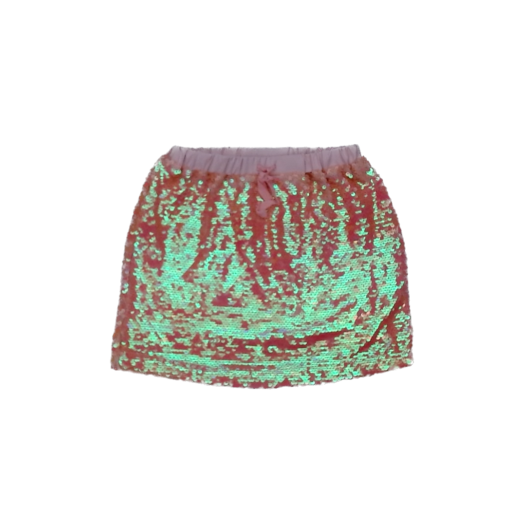 Rockets Of Awesome Girls Peach | Sequin Skirt Size: 6-7 Years Peach | Sequin