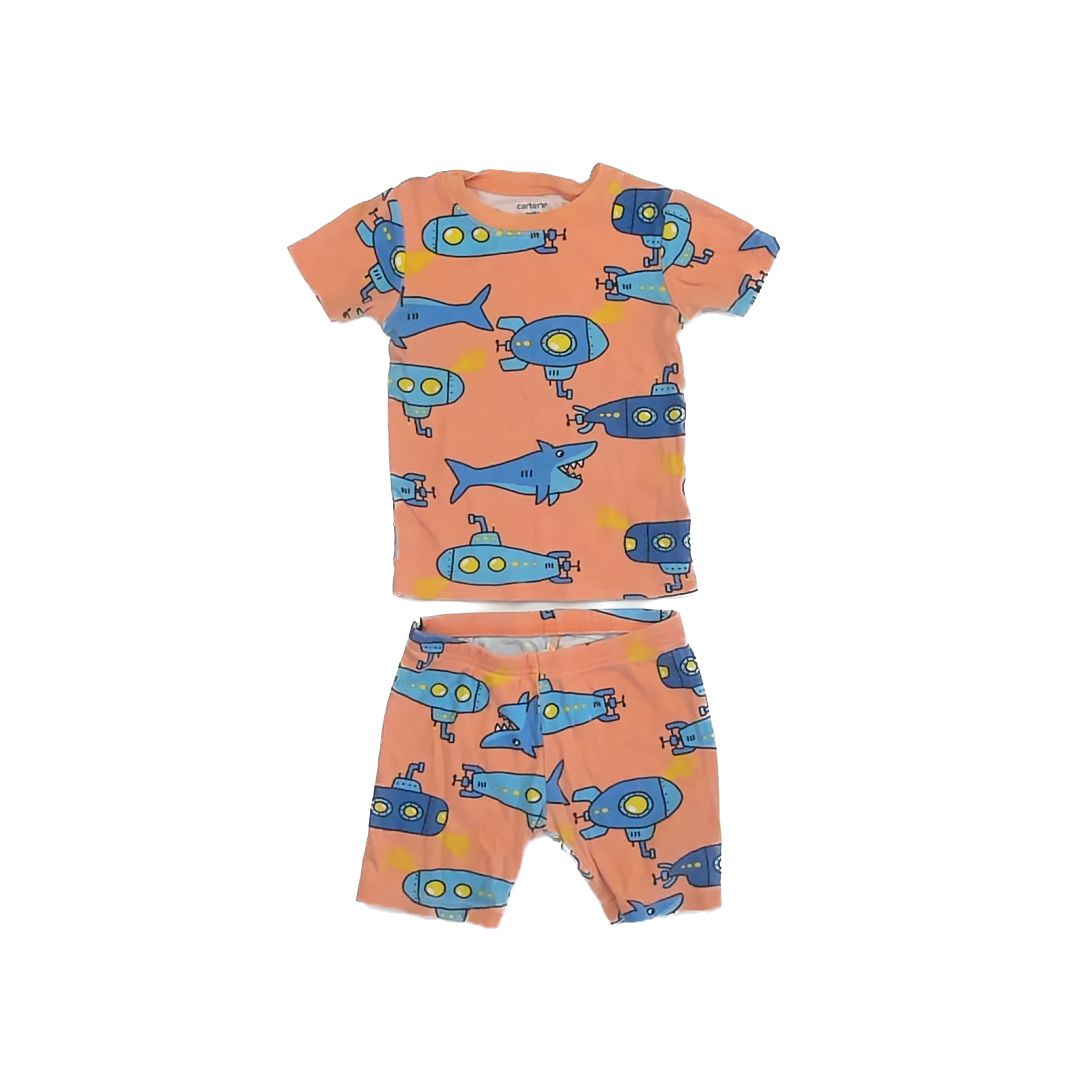 Carter's Boys Peach Submarine 2-piece Pajamas Size: 3T Peach Submarine
