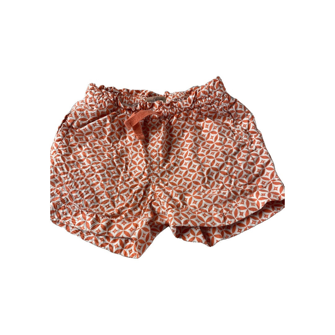 Land’s End Girls Peach | White | Geometric Shorts Size: 8-Jul Peach | White | Geometric