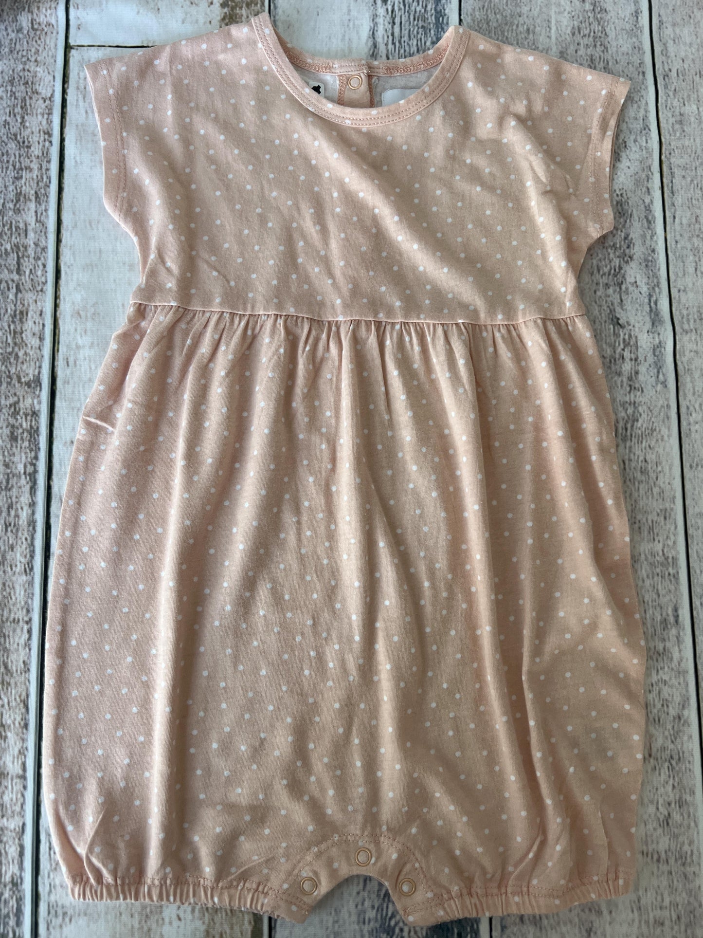 Nordstrom Girls Peach | White | polka dot Romper Size: 18 months Peach | White | polka dot