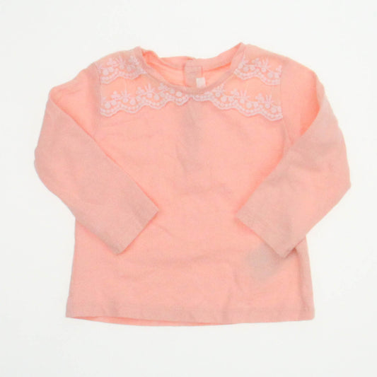 Mayoral Girls Peach Shirt Size: 9 Months Peach