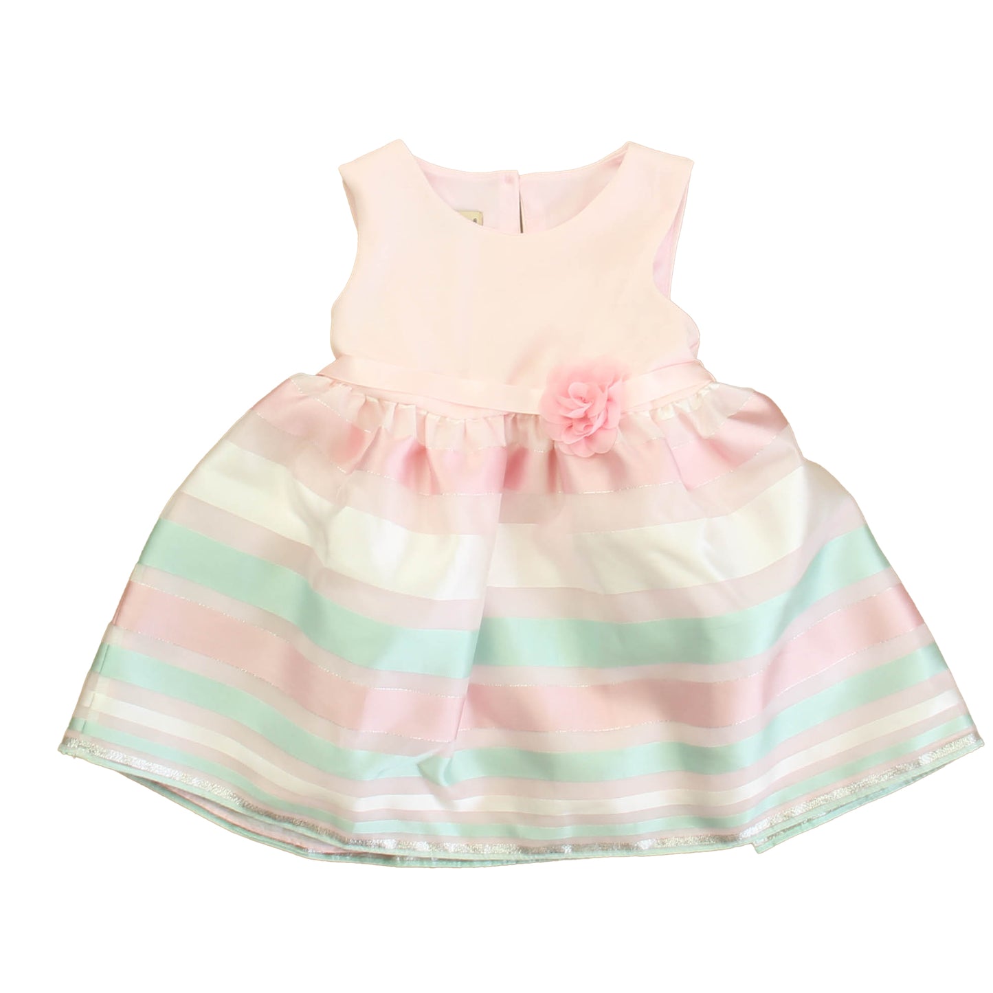 Purple Rose Girls Pink | Aqua Special Occasion Dress Size: 24 Months