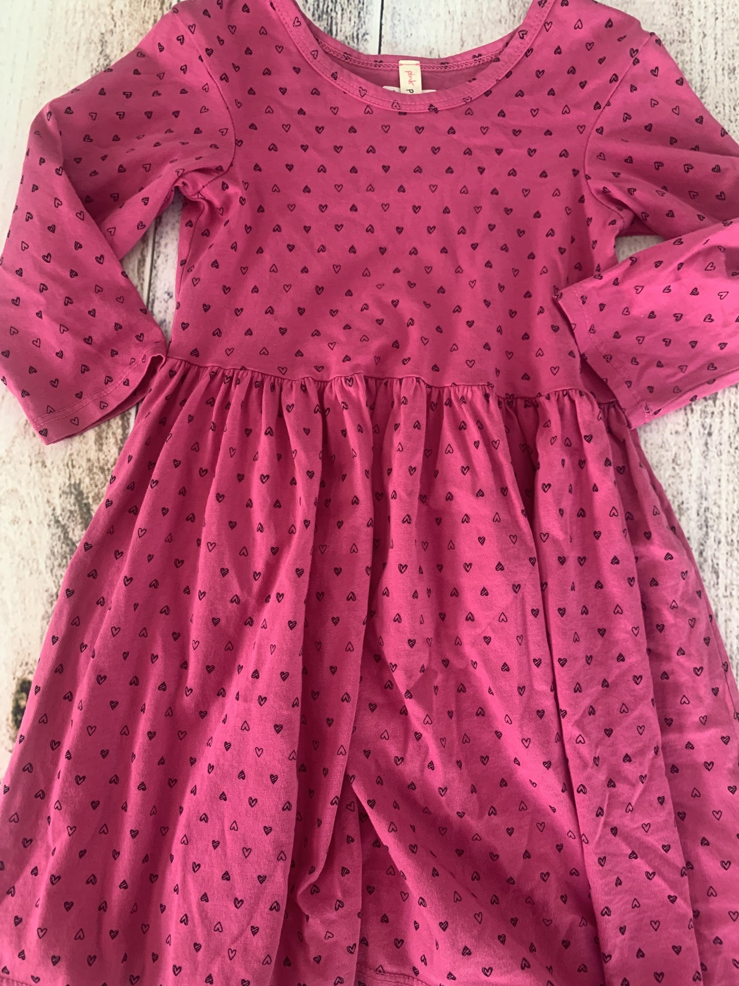 Pink Peony Kids Girls pink | Black | polka dot Dress Size: 3T pink | Black | polka dot